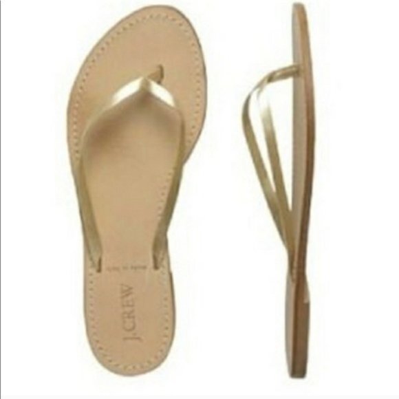 j crew metallic sandals